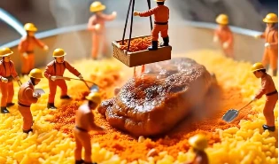 Bizarre AI Video of Mini Construction Workers 'Building' Food Goes Viral